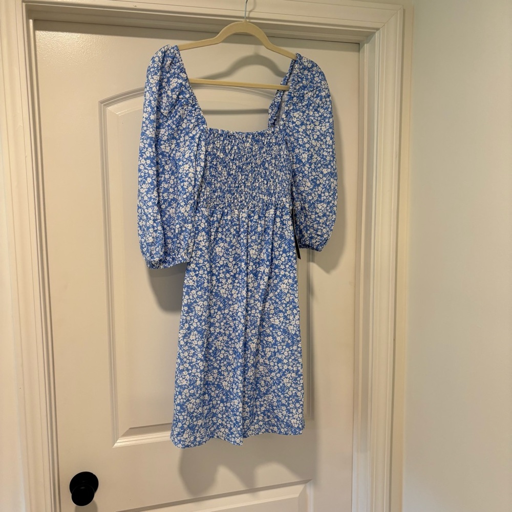 Tuckernuck Blue Floral Smocked Dress